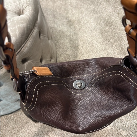 Coach Dark Brown Leather Shoulder Bag - Picture 3 of 7